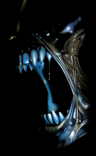 Alien hissing illustration